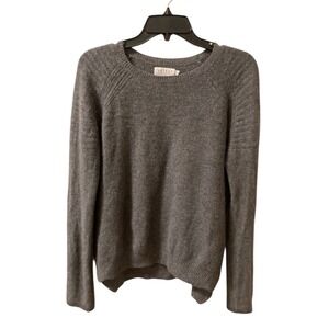 Velvet By Graham Spencer‎ Cashmere  Sweater Gray Sz M Crew Neck Raglan Sleeve